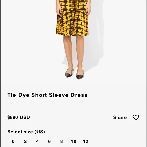 Proenza Schouler Tie Dye Short Sleeve Dress - Picture 5 of 8